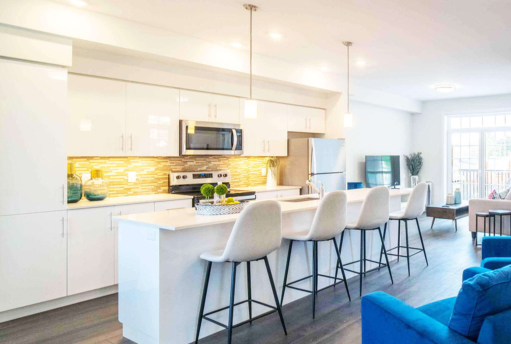 bright airy kitchen in condo